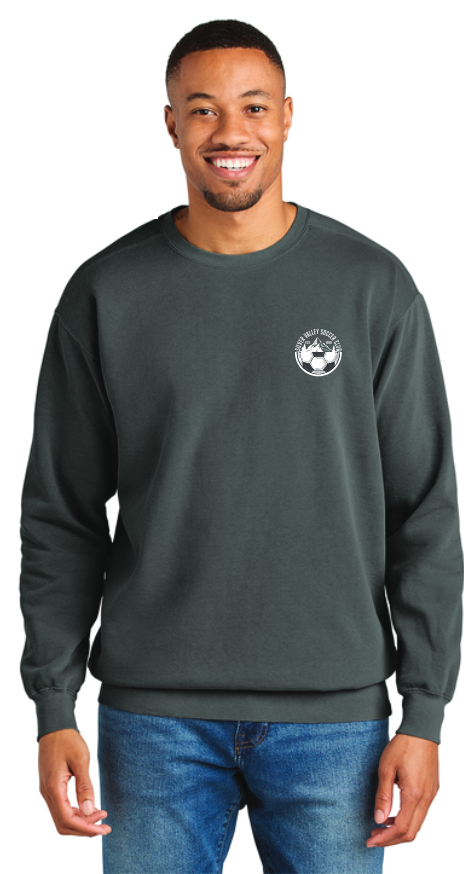 Charcoal garment-dyed crewneck